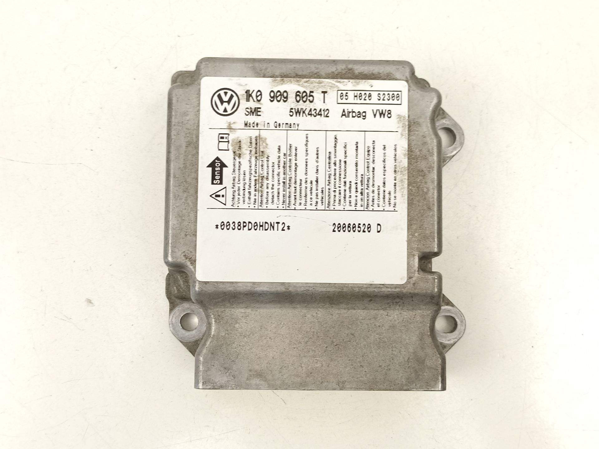 CENTRALITA AIRBAG SEAT ALTEA (5P1) 1K0909605T / 5WK43412 1K0909605T5WK43412 - Vista 2