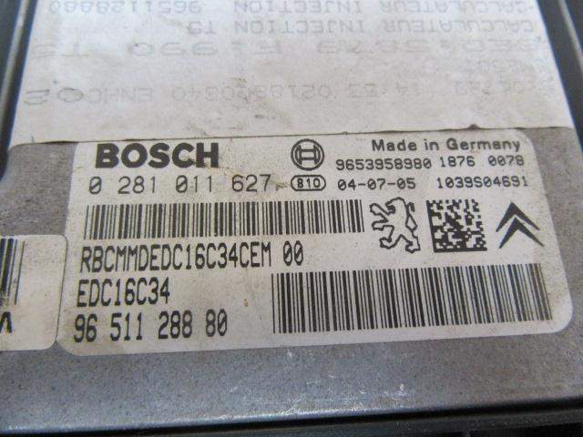 CENTRALITA PEUGEOT 307 (3A/C) 9651128880 / 0281011627 96511288800281011627 - Vista 3