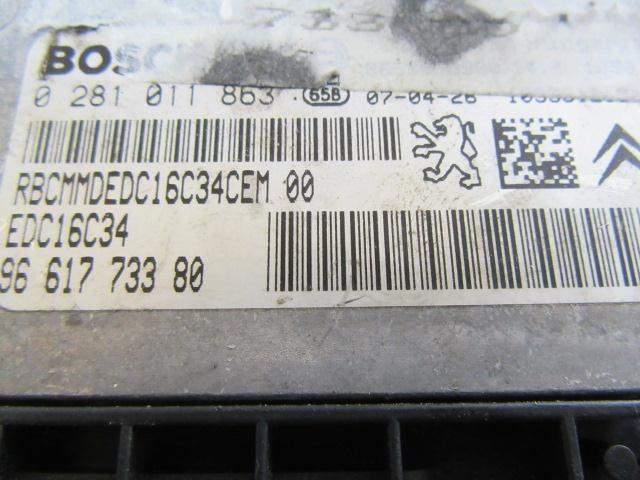 CENTRALITA CITROËN C4 9661773380 / 0281011863 96617733800281011863 - Vista 3