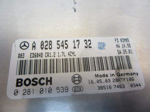 CENTRALITA MERCEDES-BENZ VANEO A0285451732 / 0281010539 A02854517320281010539 - Vista 3