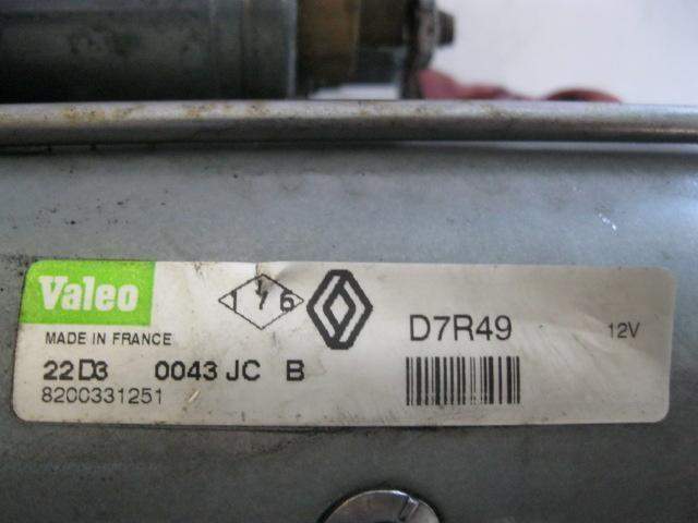 MOTOR ARRANQUE RENAULT LAGUNA 8200331251 / D7R49 8200331251D7R49 - Vista 3