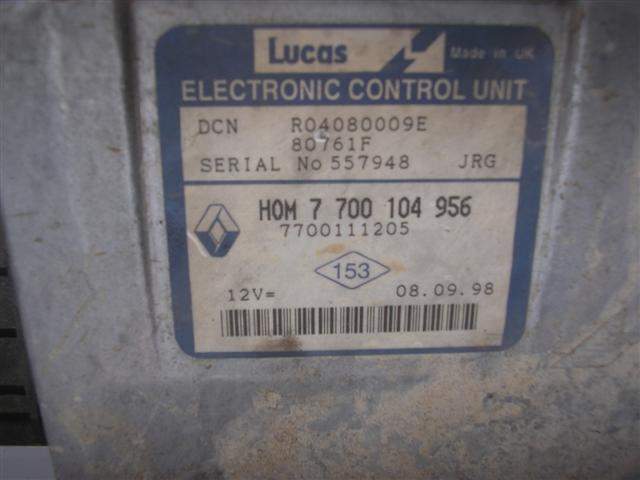 CENTRALITA RENAULT CLIO II (BB_, CB_) 7700104956 / R04080009E 7700104956R04080009E - Vista 3