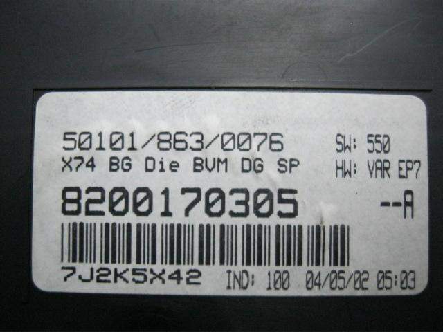 CUADRO INSTRUMENTOS RENAULT LAGUNA 8200170305 8200170305 - Vista 3