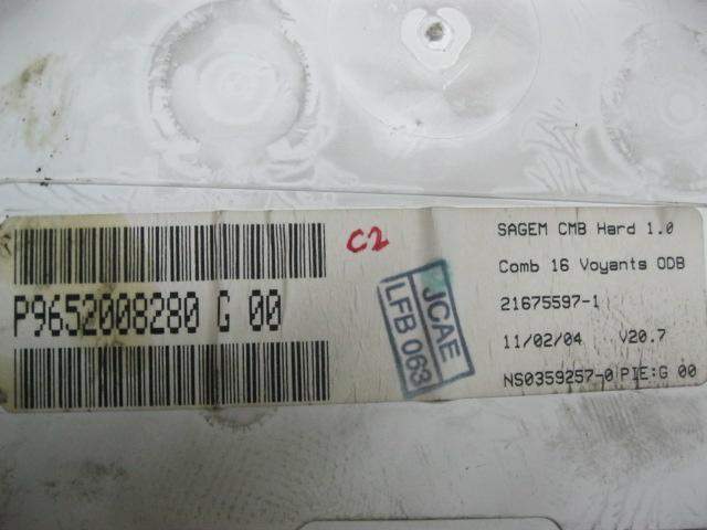 CUADRO INSTRUMENTOS CITROËN C2 (JM_) 9652008280 9652008280 - Vista 3