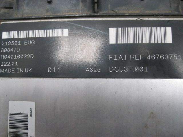 CENTRALITA FIAT PUNTO 46763751 / R04010032D 46763751R04010032D - Vista 3