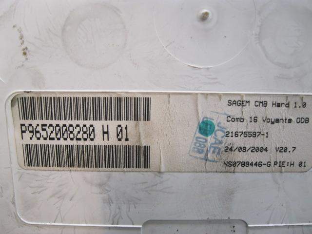 CUADRO INSTRUMENTOS CITROËN C3 P9652008280 H 01 P9652008280H01 - Vista 3