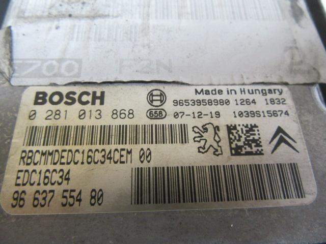CENTRALITA PEUGEOT 207 1.6 HDI -9HX--INGLES 9663755480 / 0281013868 96637554800281013868 - Vista 3
