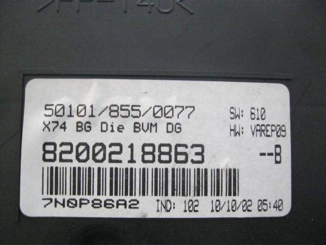 CUADRO INSTRUMENTOS RENAULT LAGUNA 8200218863 8200218863 - Vista 3